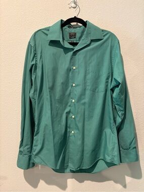 Arrow Men's Teal-Green Long Sleeve Dress Shirt
